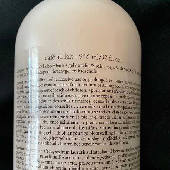 Philosophy "Cafe Au Lait" Extra Large Size 32oz. NWT - Picture 7 of 7